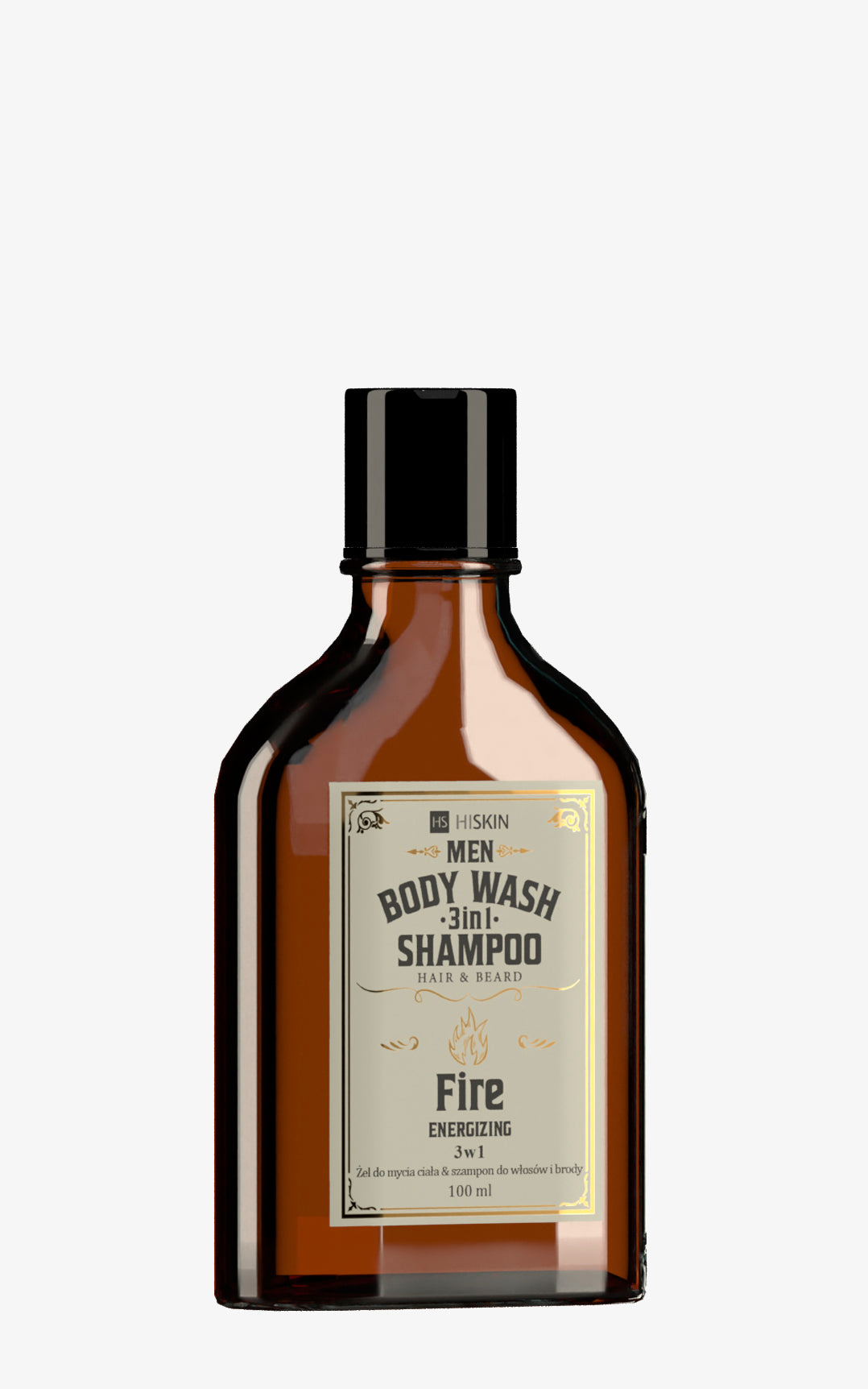HiSkin – 3 in 1 – Body Wash, Hair & Beard Shampoo – Whisky Fire 100 ml