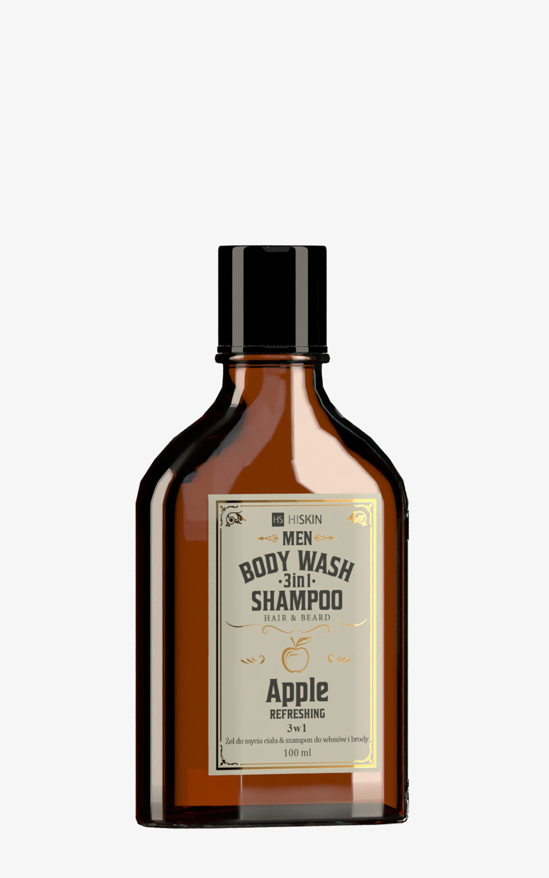 HiSkin – 3 in 1 – Body Wash, Hair & Beard Shampoo – Whisky Apple 100 ml