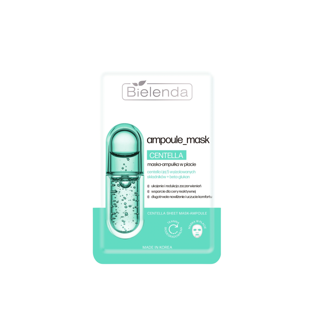 Bielenda – Centella Ampoule Sheet Mask 1pc