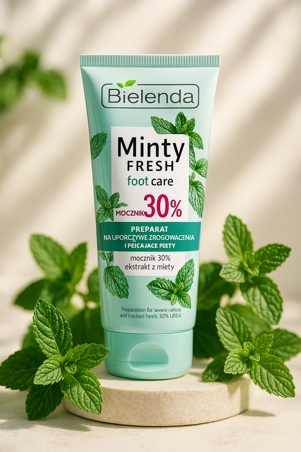 Bielenda – Minty Fresh Foot Care – Treatment for Stubborn Calluses & Cracked Heels 75ml