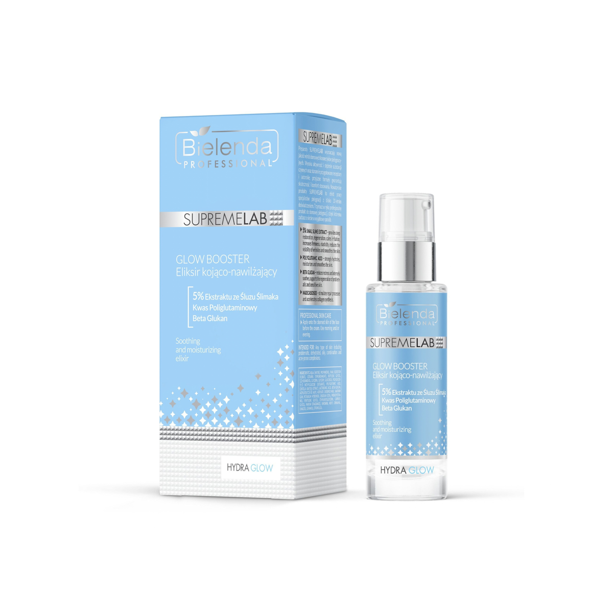 Bielenda – Supremelab – Soothing & Moisturizing GLOW BOOSTER Elixir with Snail Mucin Extract 30ml
