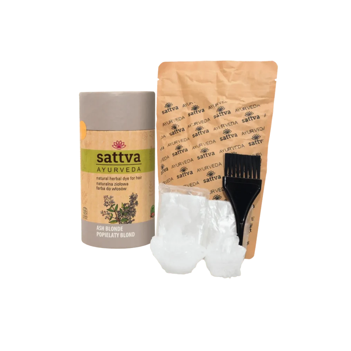 Sattva Ayurveda – Naturalna Farba Roślinna do Włosów Popielaty Blond