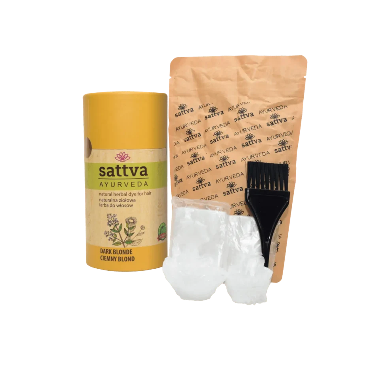 Sattva Ayurveda – Naturalna Farba Roślinna do Włosów Ciemny Blond