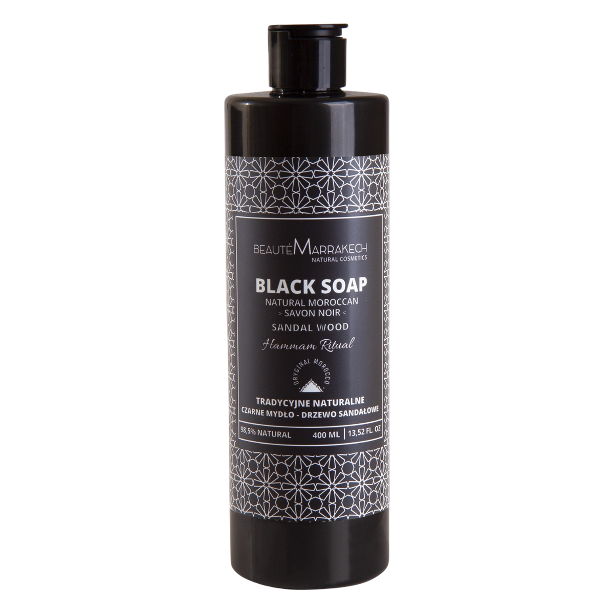 Beaute Marrakech – Shower Gel – Savon Noir Black Soap with Sandalwood Scent 400ml