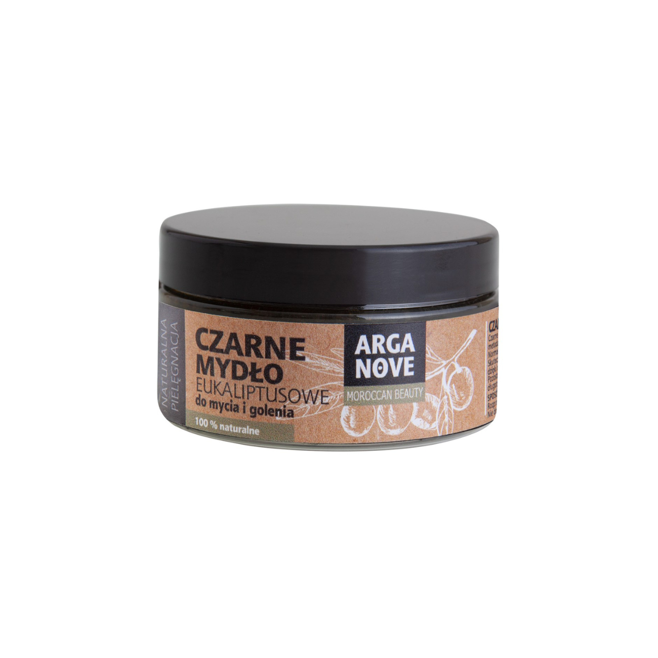 Arganove – Black Soap with Eucalyptus Oil 100g