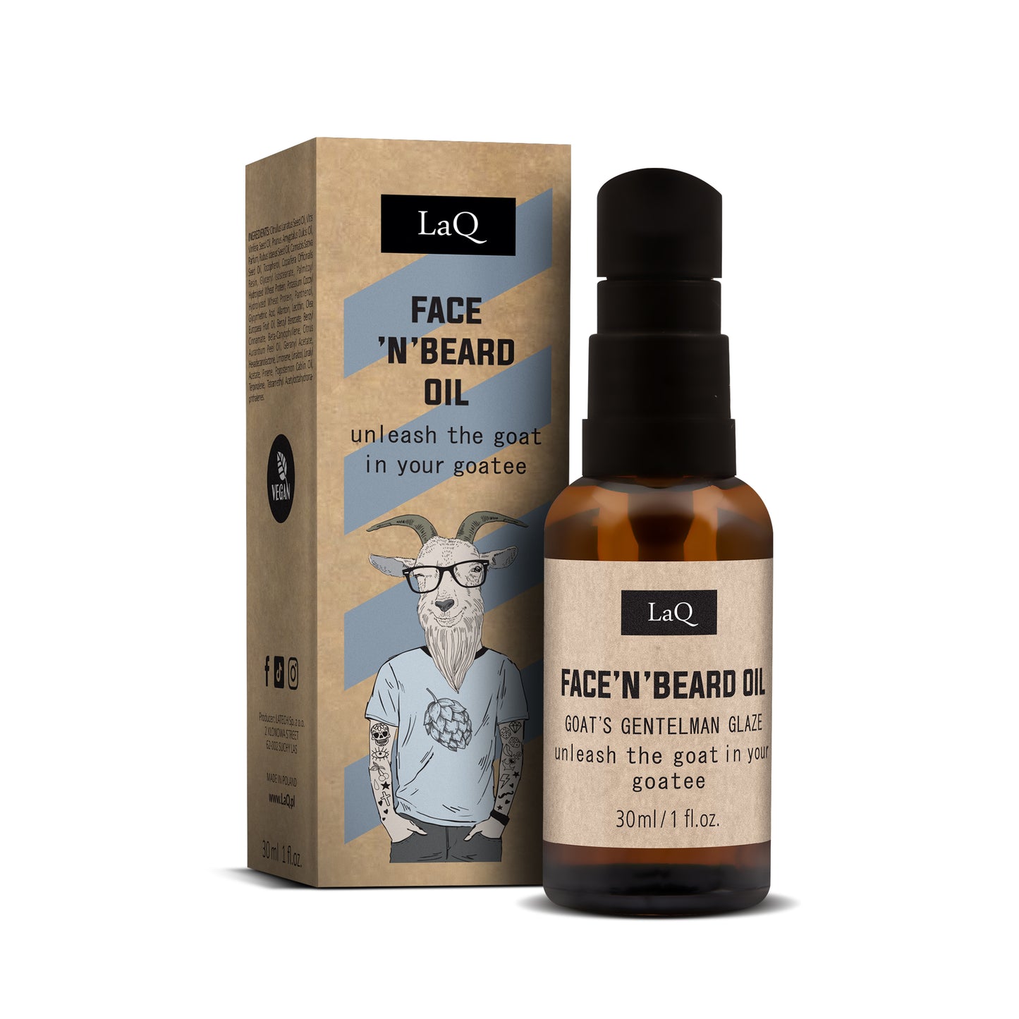 LaQ – Face'N' Beard Oil – Goat 30 ml