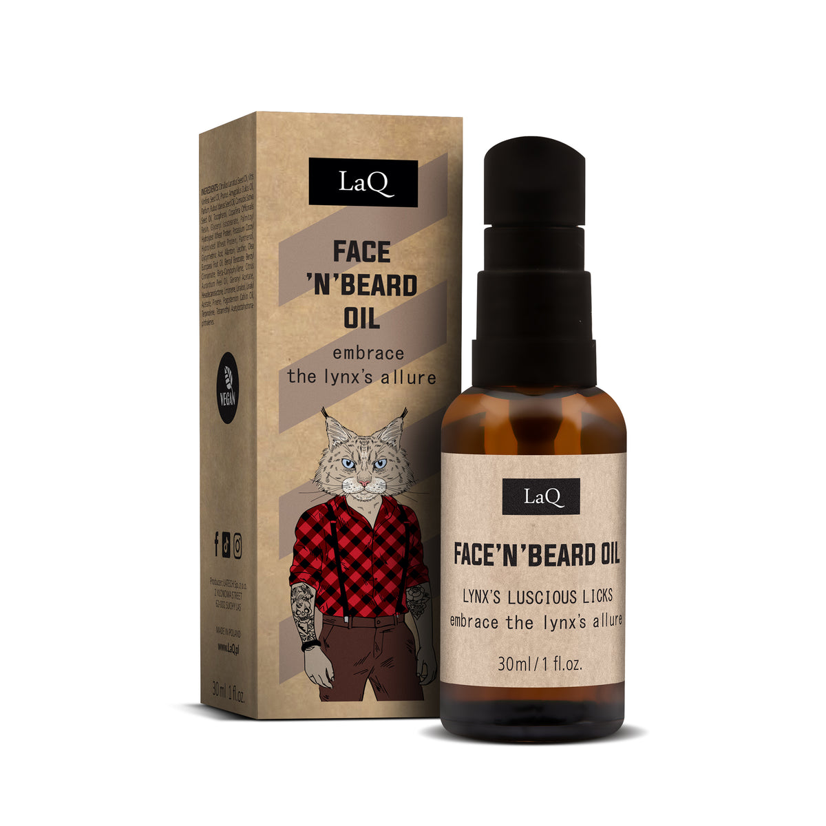 LaQ – Face'N' Beard Oil – Lynx 30ml