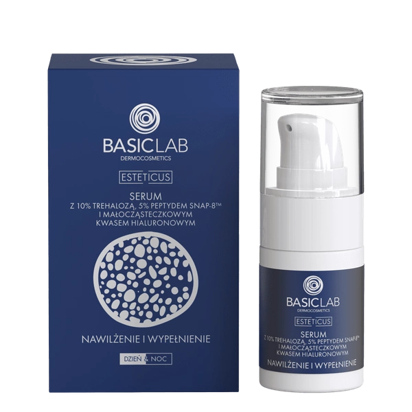 BasicLab – Serum with 10% Trehalose and 5% Peptide – Hydration and Plumping 15 ml