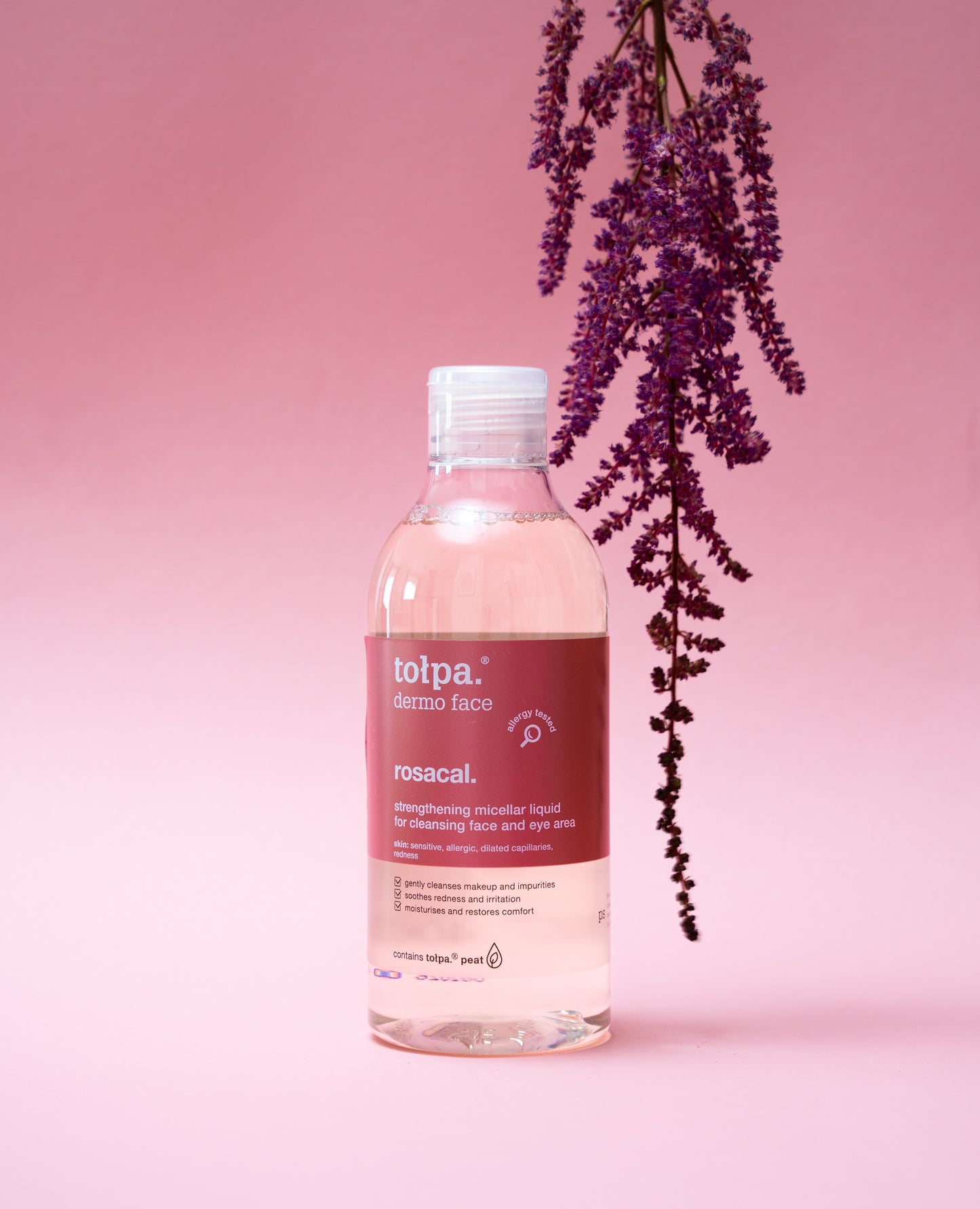 Tołpa – Dermo Face Rosacal – Strengthening Micellar Liquid for Cleansing Face and Eye Area 400ml