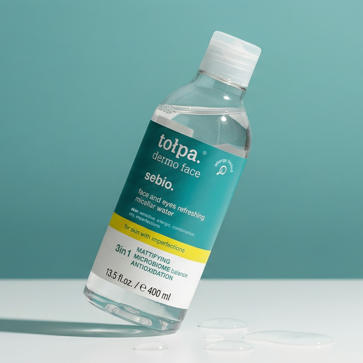 Tołpa – Dermo Face Sebio – Micellar Hreinsivatn fyrir Andlit og Augu 400ml
