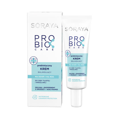 Soraya – Probio Care – Prebiotic Krem fyrir Feita og Viðkvæma Húð 50ml