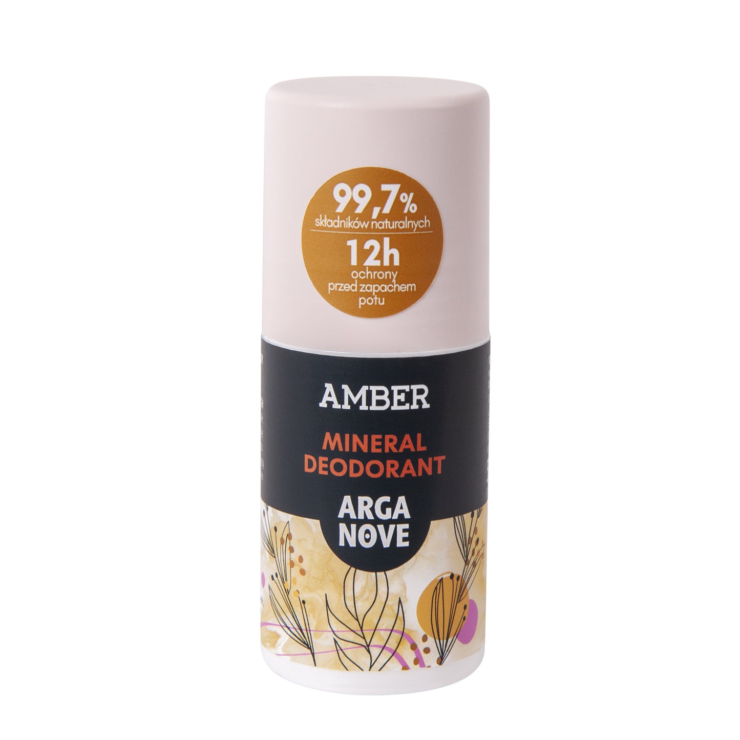 Arganove – Dezodorant Mineralny Ałunowy Amber Roll-On 50ml