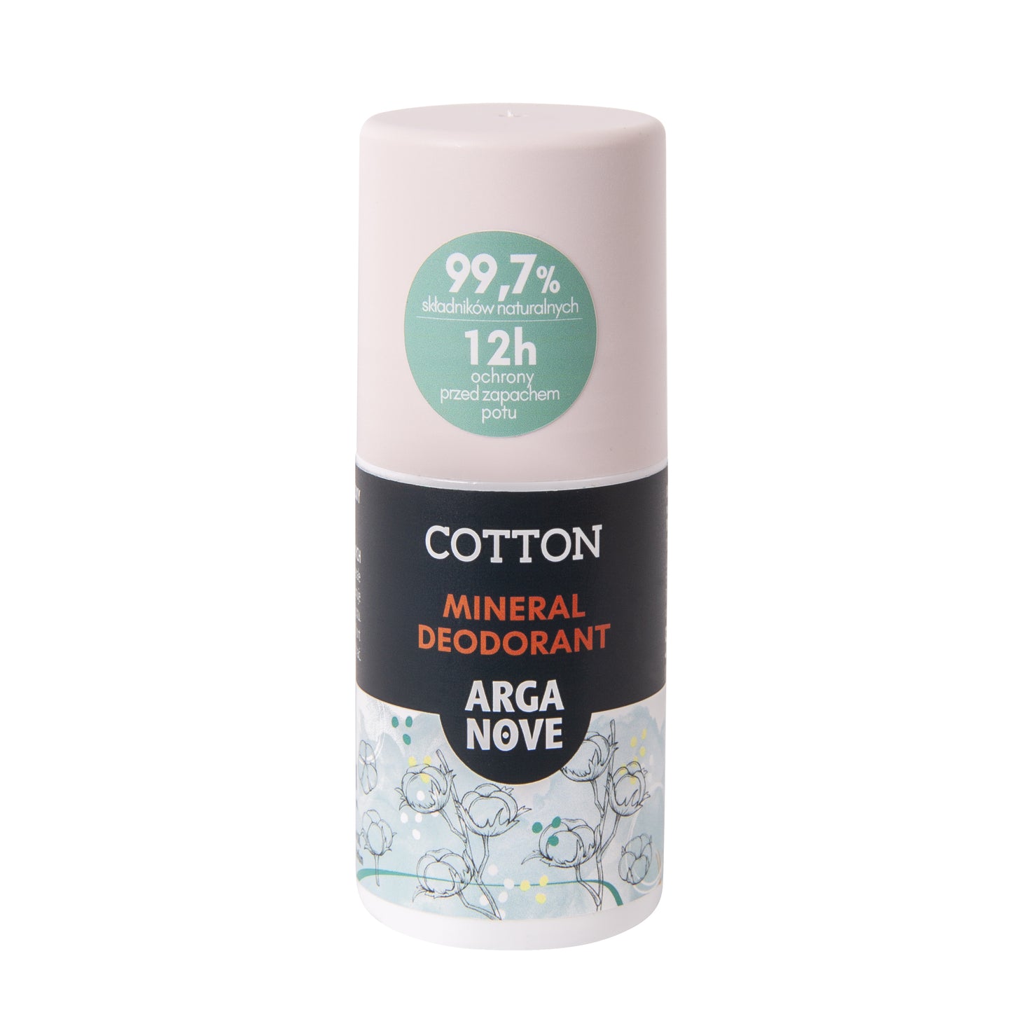 Arganove – Mineral Alum Deodorant Cotton Roll-On 50ml