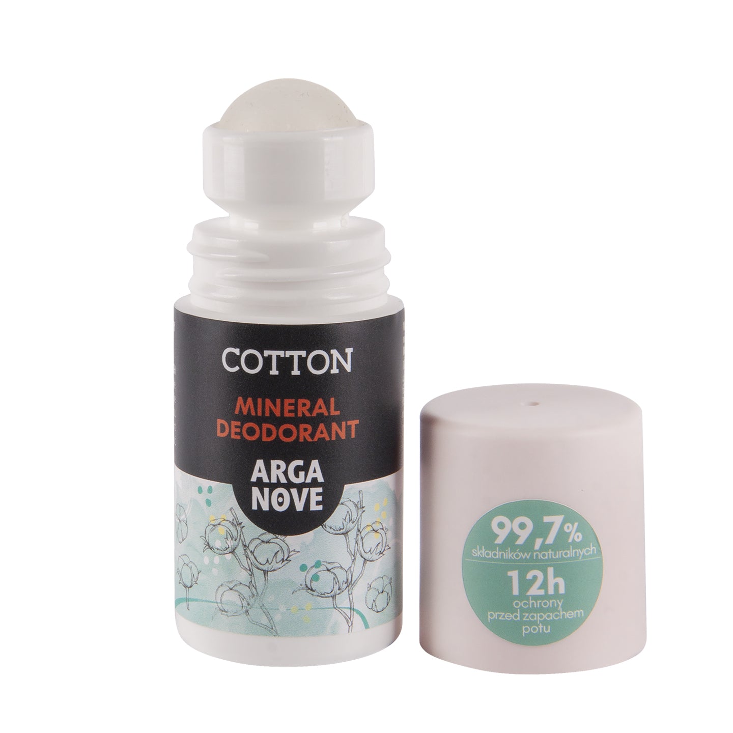 Arganove – Mineral Alum Deodorant Cotton Roll-On 50ml