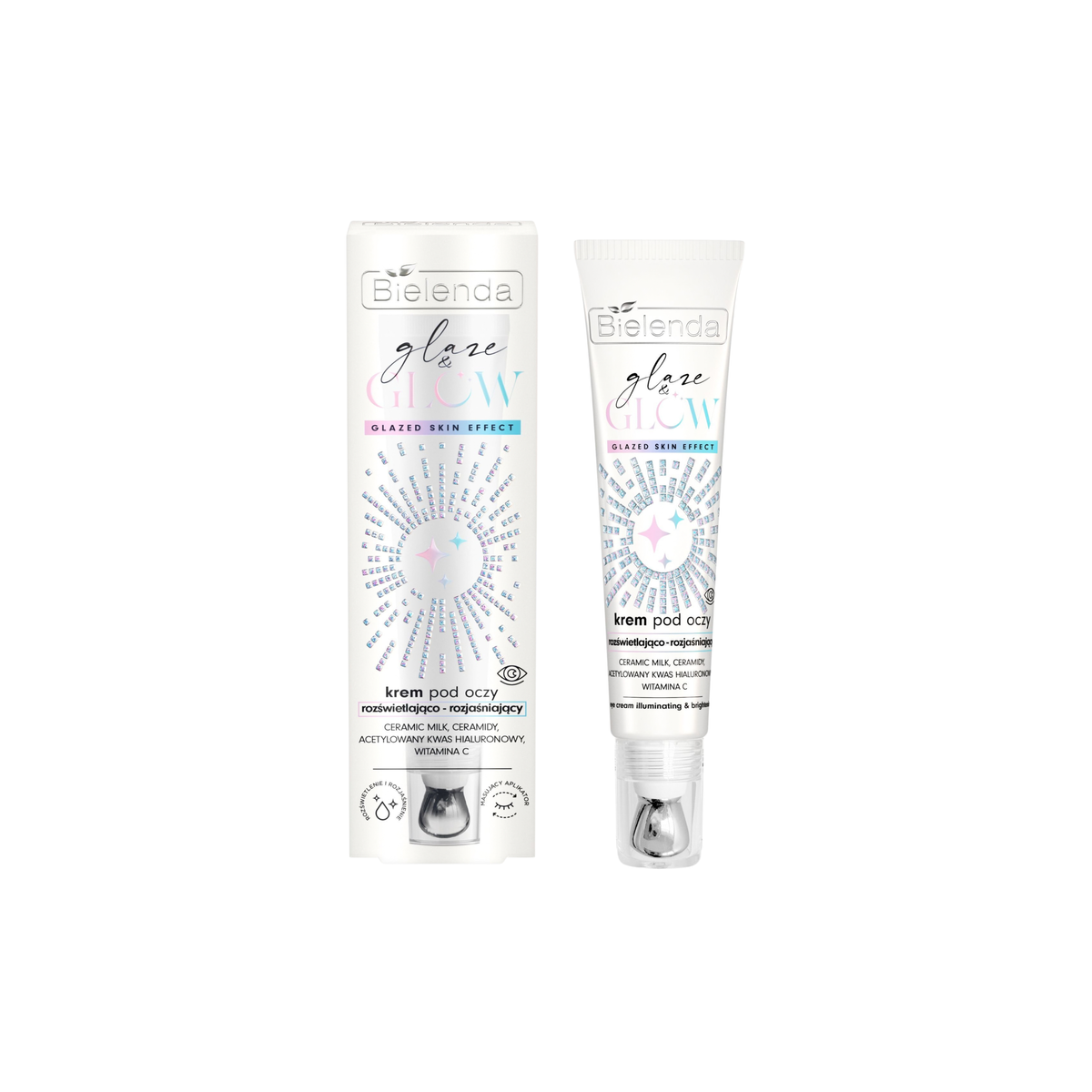 Bielenda – Glaze & Glow – Ljómandi & Birtandi Augnkrem, Glazed Skin Effect 15ml