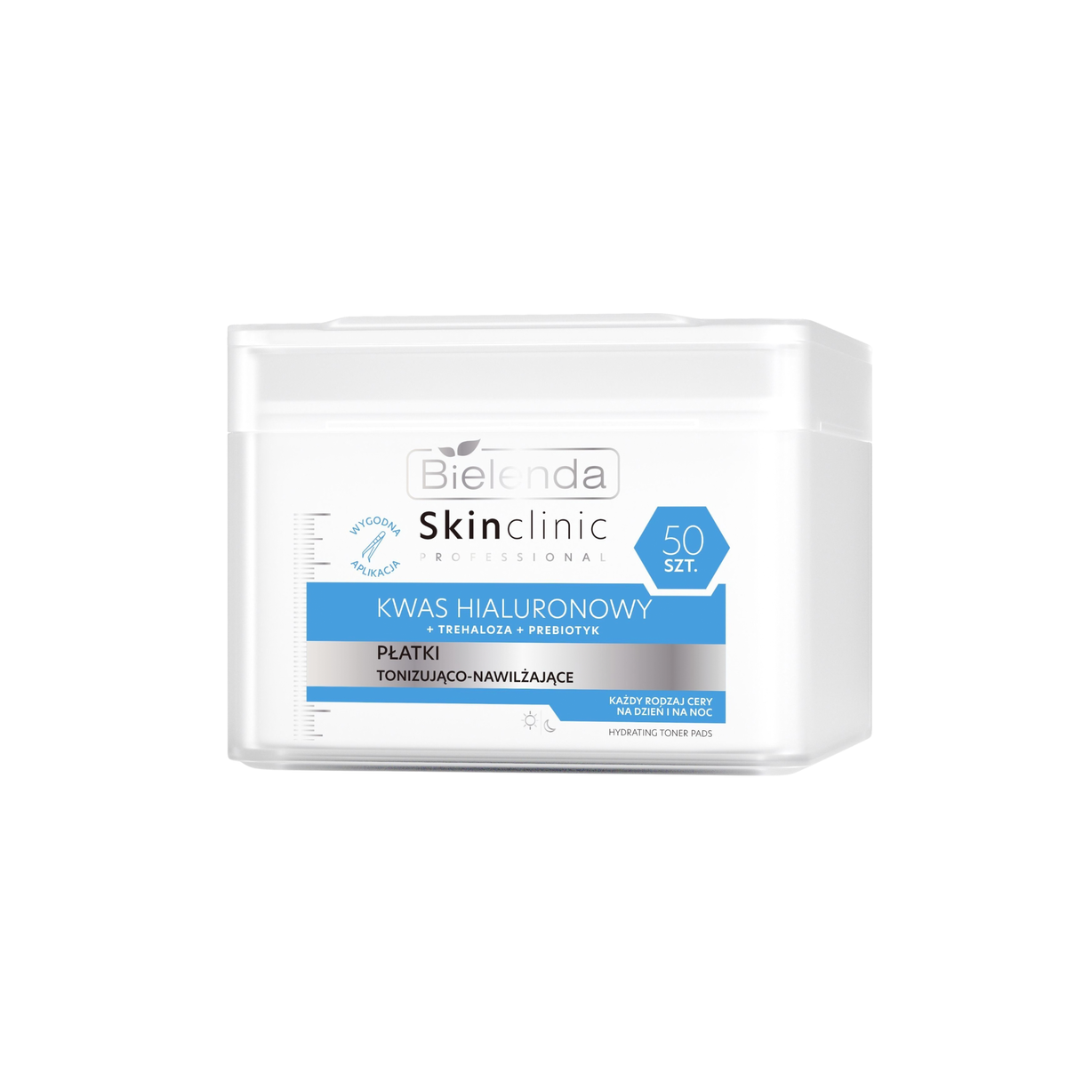 Bielenda – Skin Clinic Professional – Hyaluronic Acid Rakagefandi & Tónerandi Pads 50stk