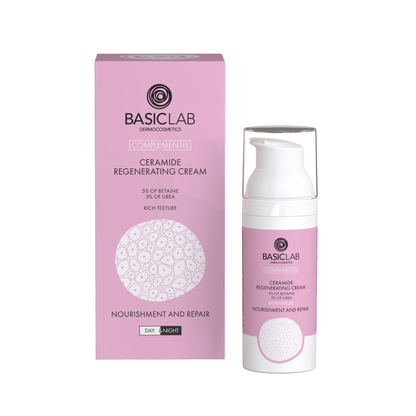 BasicLab – Ceramide Regenerating Cream with 5% Betaine and 3% Urea, Rich Texture – Nourishment and Repair 50ml
