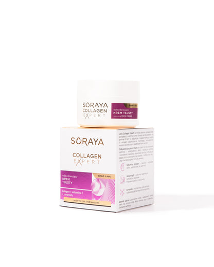 Soraya – Collagen Expert – Endurbyggjandi Næringaríkt Krem með E-vítamíni 50ml
