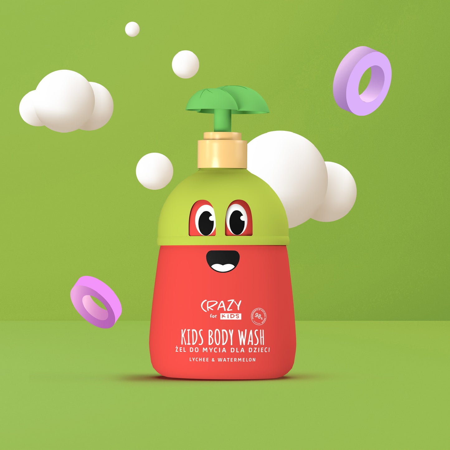HiSkin – Kids Body Wash – Lychee and Watermelon 500ml