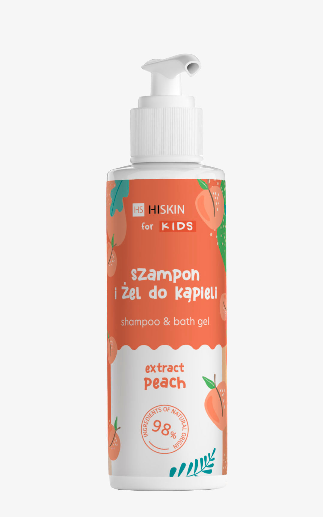 HiSkin – Kids Shampoo & Bath Gel – Peach 280ml