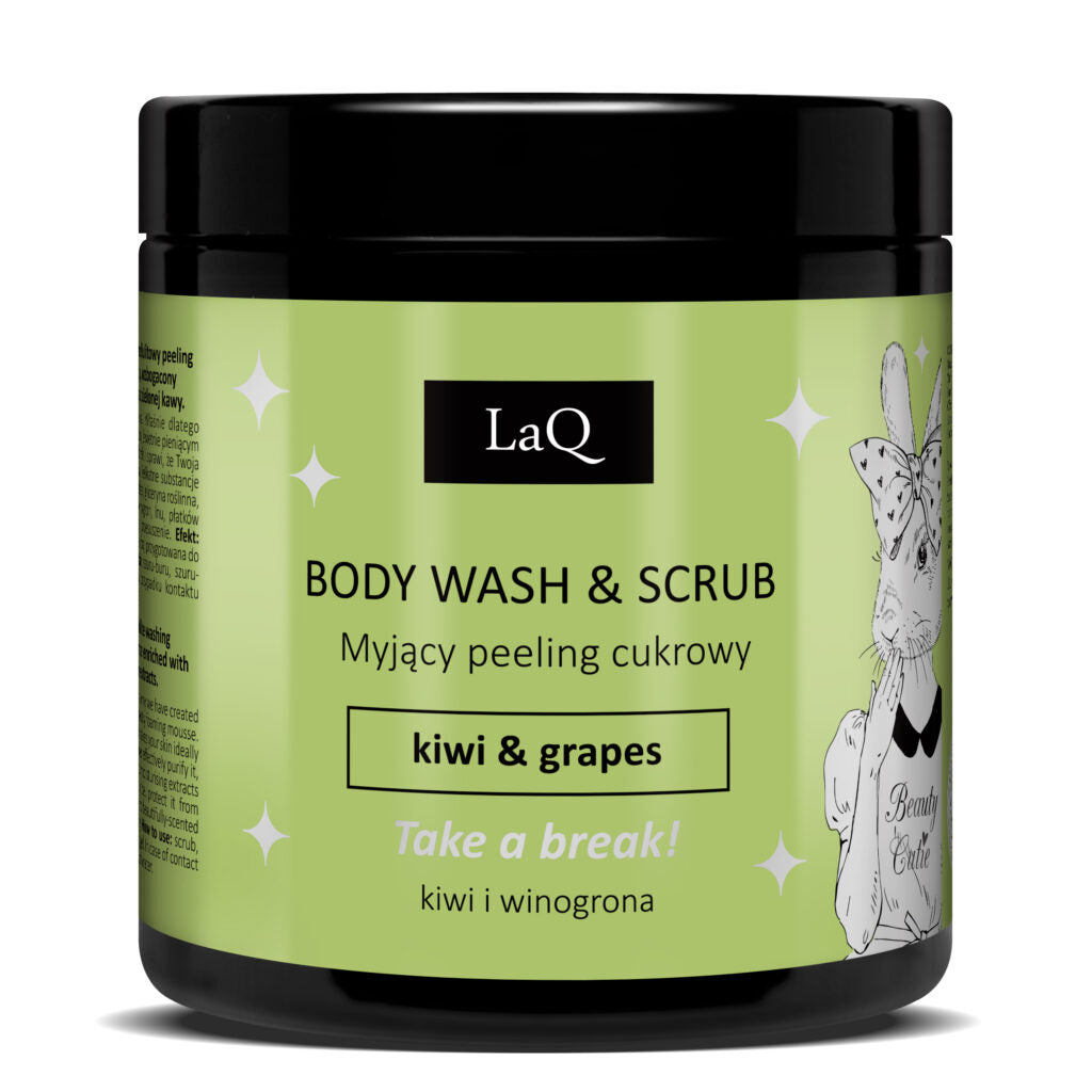 LaQ – Body Wash & Scrub – Kiwi & Grapes 220g
