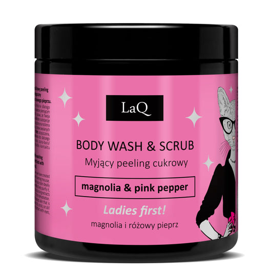 LaQ – Body Wash & Scrub – Magnolia & Pink Pepper 220 g