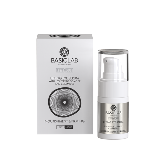BasicLab – Lifting Eye and Eyelid Serum with 10% Peptide Complex and Ceramides – Nourishment and Firming 15ml