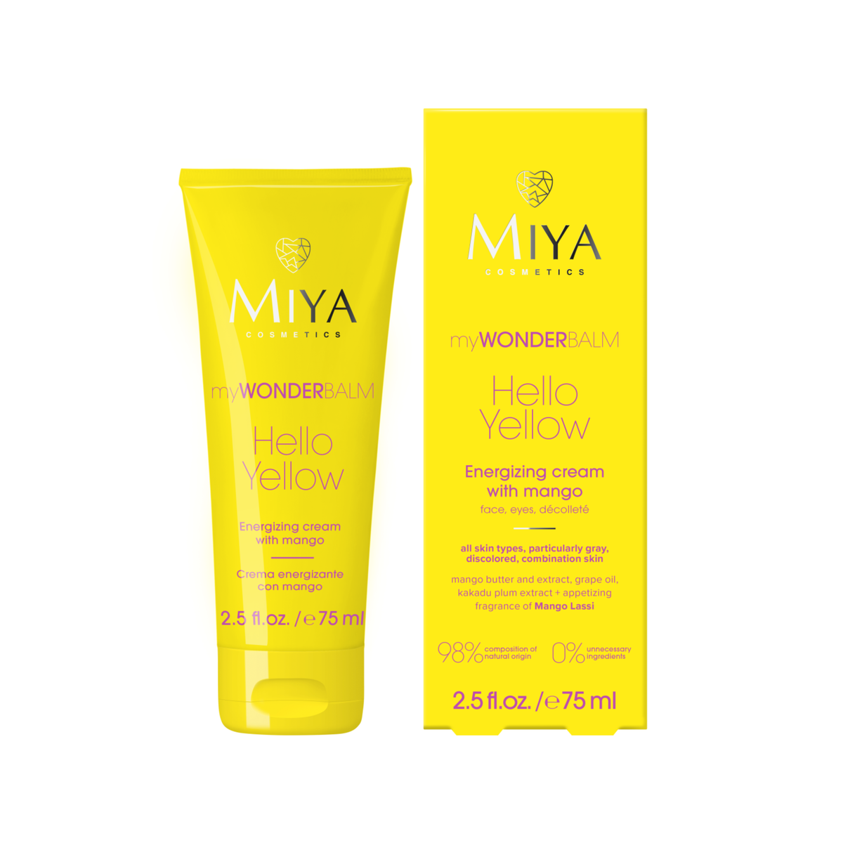 Miya Cosmetics – myWONDERBALM – Hello Yellow Orkugefandi Krem með Mangó 75ml