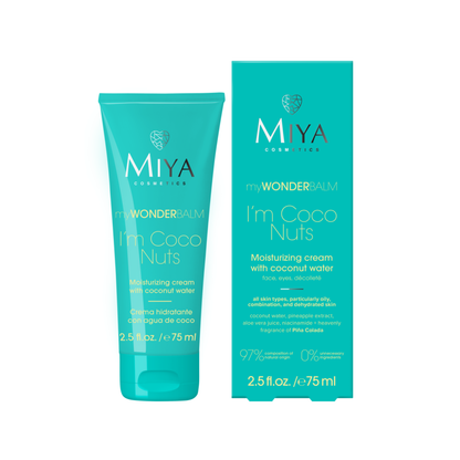 Miya Cosmetics – myWONDERBALM I'm Coconuts – Nawilżający Krem z Wodą Kokosową 75ml