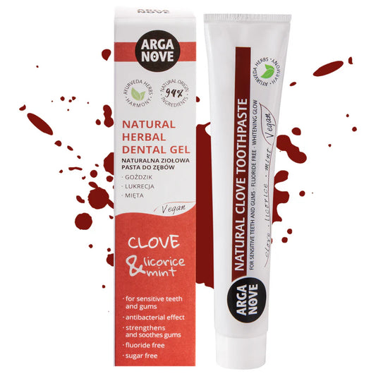 Arganove – Ayurvedic Whitening Toothpaste for Sensitive Teeth with Clove, Licorice, and Mint 100 g