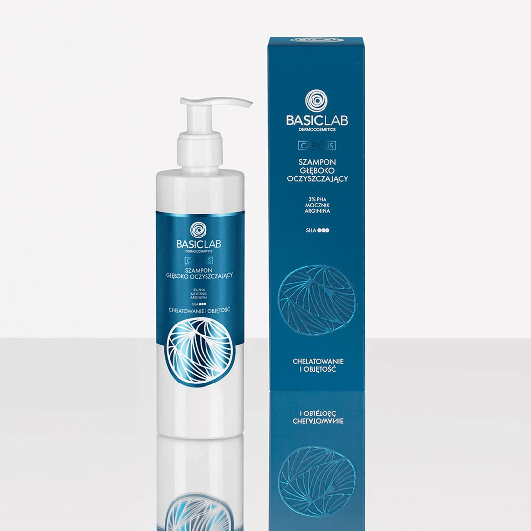 BasicLab – Deep Clarifying Shampoo, 3% PHA, Urea, Arginine – Chelating and Volume 300ml