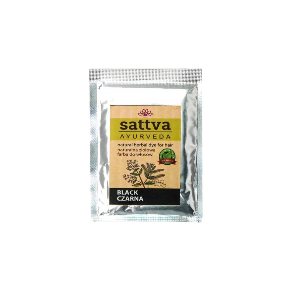 Sattva Ayurveda – Natural Herbal Hair Dye Black 10g