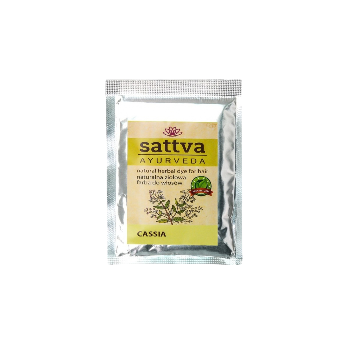Sattva Ayurveda – Naturalna Farba Roślinna do Włosów Cassia 10g