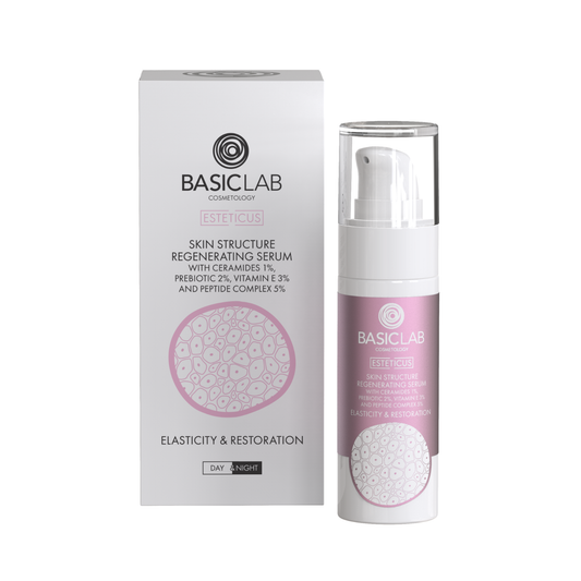 BasicLab – Skin Structure Regenerating Serum with 1% Ceramides and 5% Peptide Complex – Elasticity and Repair 30ml