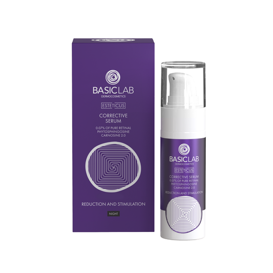 BasicLab – Corrective Serum with 0.07% Retinal, Phytosphingosine and Carnosine 2.0 – Reduction and Stimulation 30ml