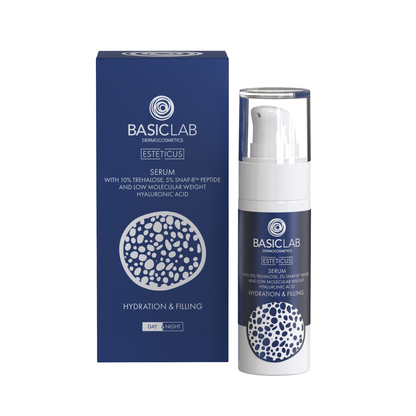 BasicLab – Serum með 10% Trehalose og 5% Peptide – Rakagefandi með Fyllingu 30ml