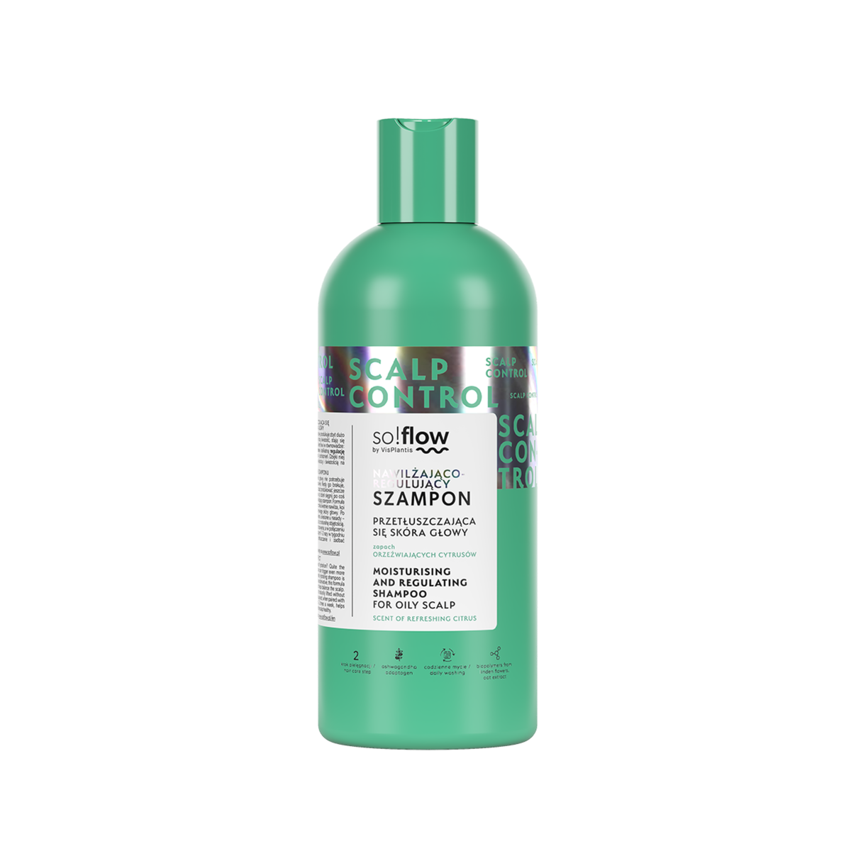 So!Flow – Scalp Control Szampon Nawilżająco-Regulujący do Przetłuszczającej się Skóry Głowy 400ml