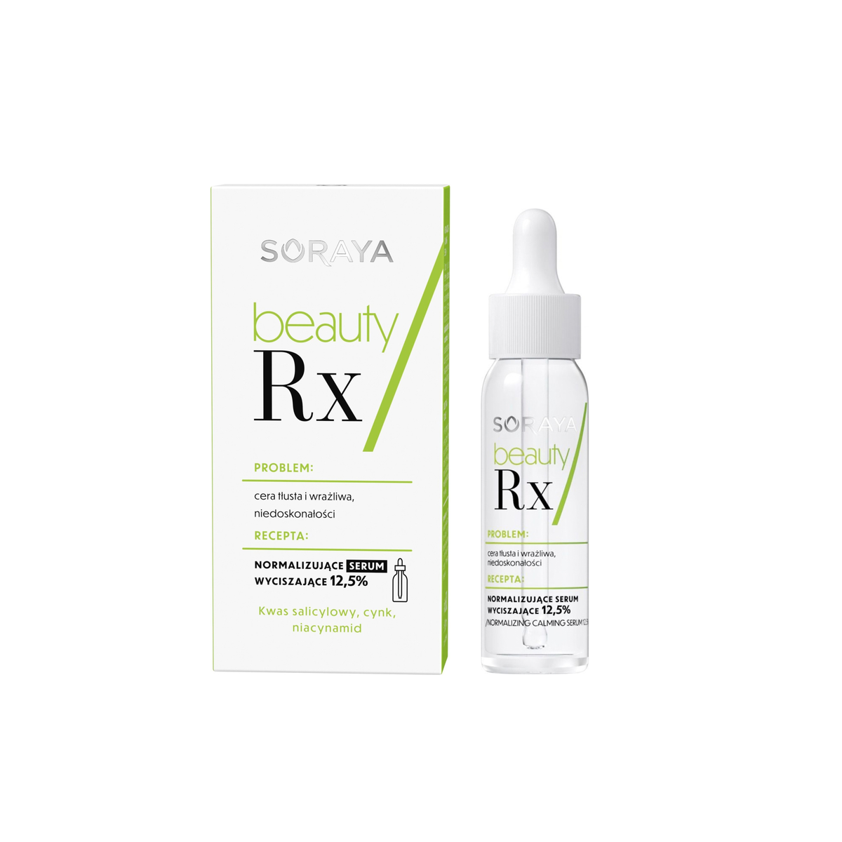 Soraya – Beauty RX – Normalizing Soothing Serum with Salicylic Acid, Zinc and Niacinamide 30ml