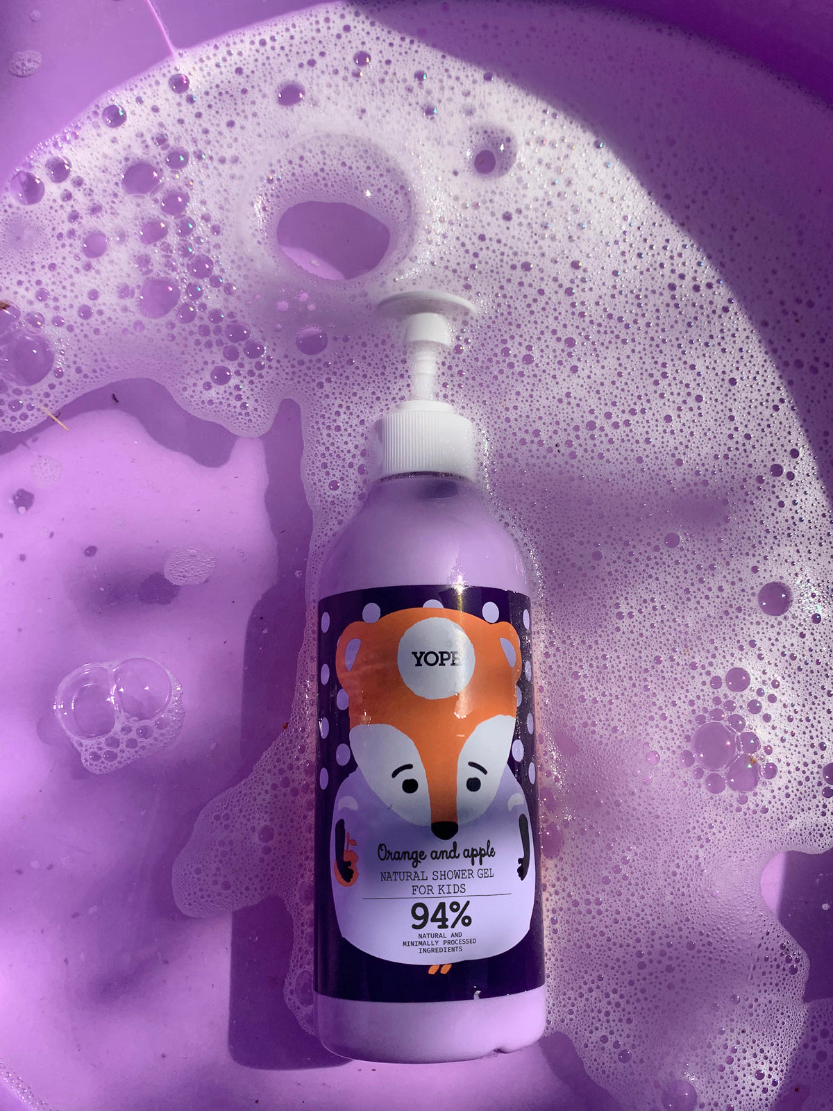 Yope – Natural Shower Gel for Kids – Orange and Apple 400ml