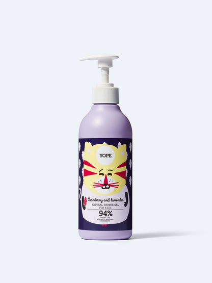 Yope – Náttúruleg Sturtusápa fyrir Börn – Trönuber og Lavender 400ml