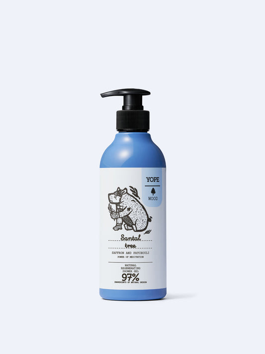 Yope – Natural Regenerating Shower Gel – Santal Tree, Saffron and Patchouli 400 ml