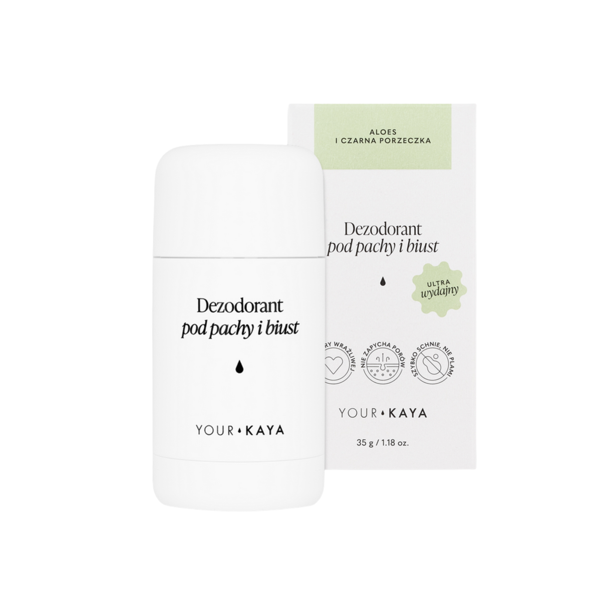 Your KAYA – Gentle Deodorant for Underarms and Bust – Aloe and Blackcurrant 35g