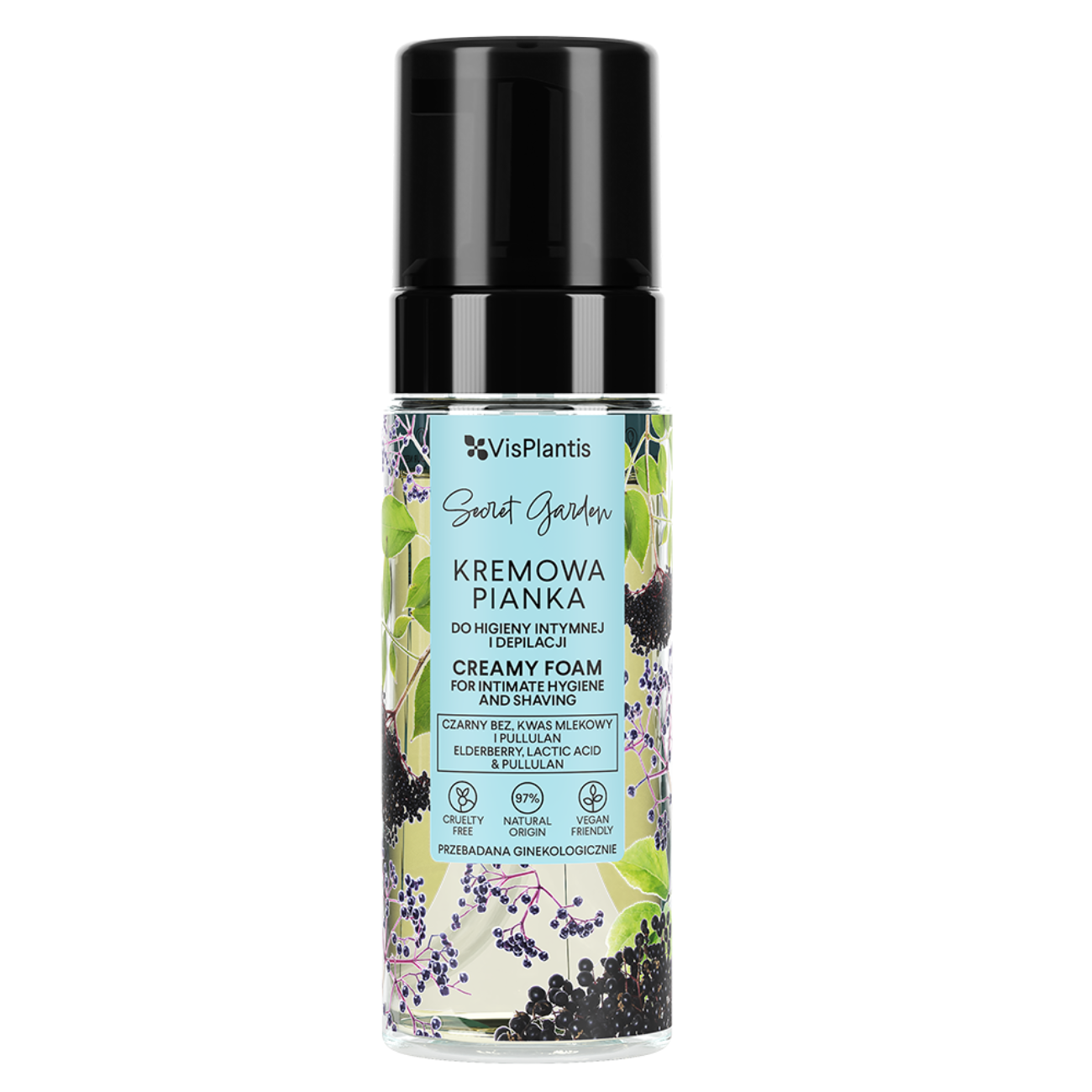 Vis Plantis – Intim Hreinsifroða – Elderberry & Mjólkursýra 170ml
