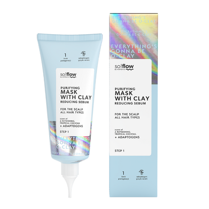 So!Flow – Hreinsandi Leirmaski fyrir Hársvörð sem Dregur úr Fitu 100ml