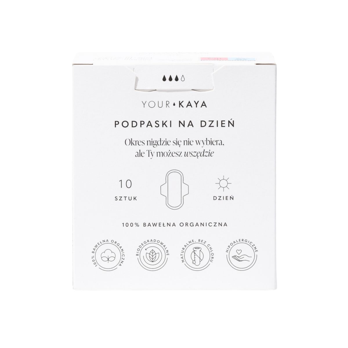 Your KAYA – Organic Cotton Day Pads, 10 pcs