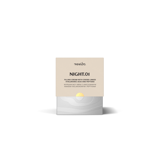 Resibo – NIGHT.01 – Fyllandi Næturkrem með Krosstengdu Hýalúrónsýru og Peptíðum 50ml