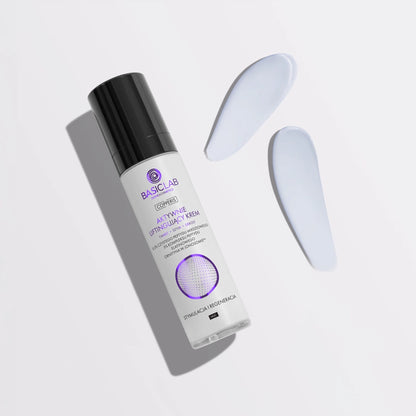 BasicLab – Virkt Lyftandi Næturkrem fyrir Andlit, Háls og Bringubeð, 0.3% Pure Copper Peptide – Örvun og Endurnýjun 50 ml