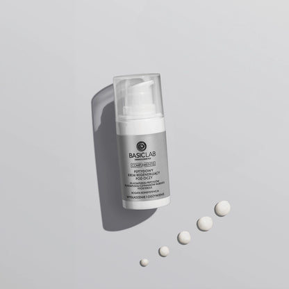 BasicLab – Lyftandi Serum fyrir Augnsvæði og Augnlok með 10% Peptíðkomplex og Ceramides – Næring og Stinnleiki 15ml