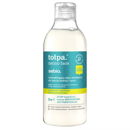 Tołpa – Dermo Face Sebio – Micellar Hreinsivatn fyrir Andlit og Augu 400ml