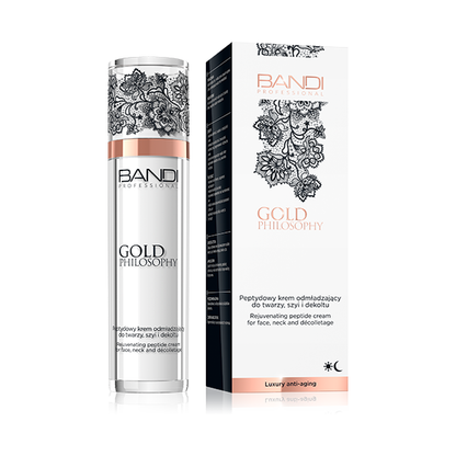 Bandi – Gold Philosophy – Endurnýjandi Peptíð Krem fyrir Andlit, Háls og Bringusvæði 50 ml